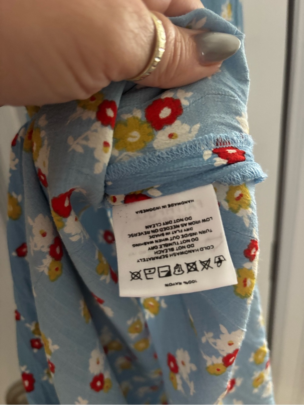 Faithfull the Brand Blue Floral Midi Dress - Picture 3 of 7